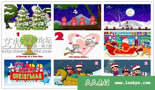 英文圣诞歌曲视频动画