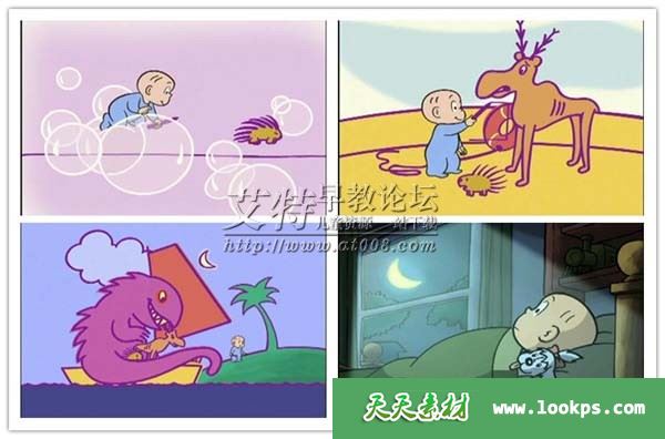 《阿罗有枝彩色笔 Harold and the purple crayon》avi动画13集+pad绘本5册下载
