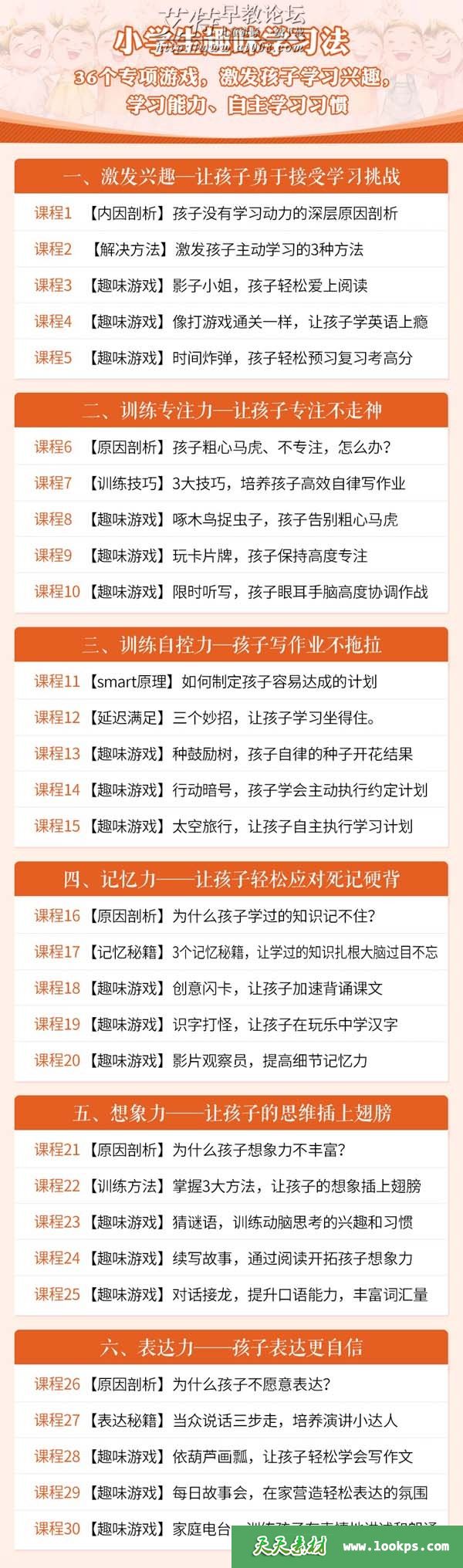 小学生趣味学习法：36个专项游戏，让孩子像玩游戏一样充满兴趣的学习 mp3音频30讲下载